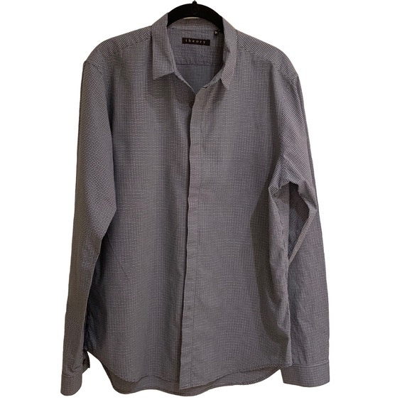 Theory Gray Button Down: Large - Picture 1 of 6